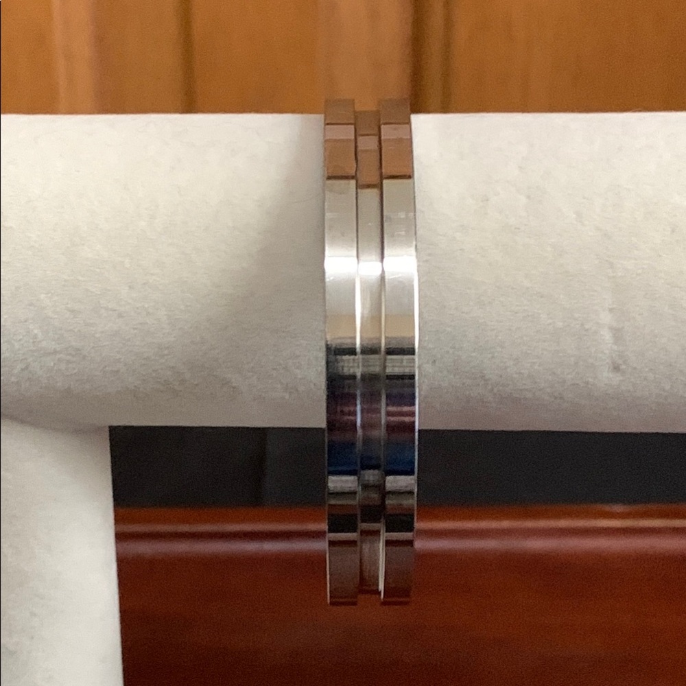 Ashley Bridget silver tone bangle